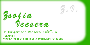 zsofia vecsera business card